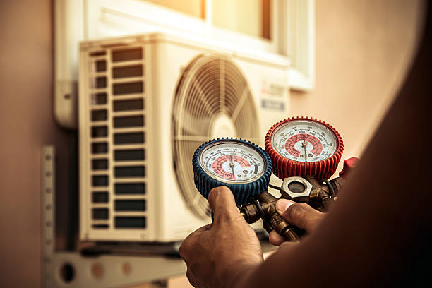 Professional Air Conditioning Service technician working in Gibbstown, NJ